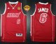 Men's Miami Heat #6 LeBron James Red Pride Swingman Finals Patch Stitched NBA Jersey