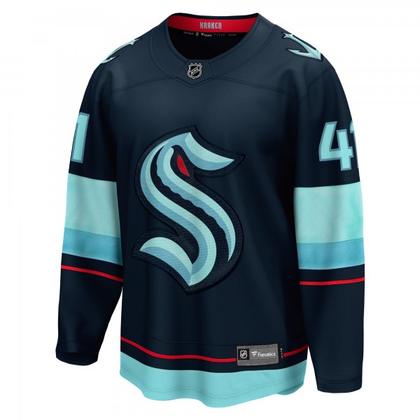 Men's Seattle Kraken Pierre-Edouard Bellemare Fanatics Deep Sea Blue Home Breakaway Player Jersey