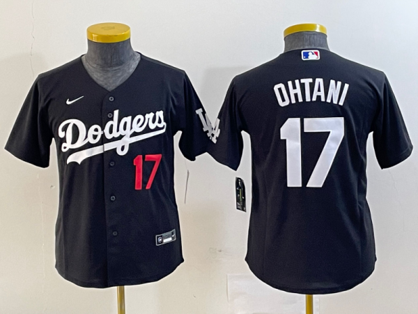 Youth Los Angeles Dodgers #17 Nike Black Shohei Ohtani Jersey