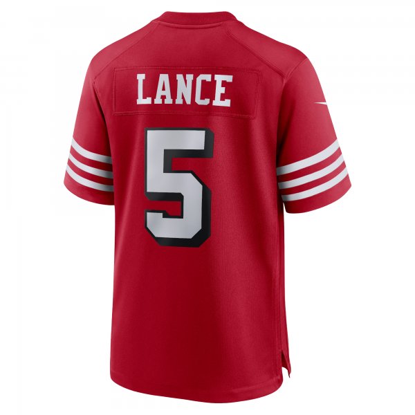 Men's San Francisco 49ers Trey Lance Nike Scarlet Alternate Game Jersey