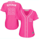 Los Angeles Dodgers #22 Clayton Kershaw Pink Fashion Women's Stitched MLB Jersey