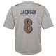 Youth Baltimore Ravens Lamar Jackson Nike Gray Atmosphere Fashion Game Jersey