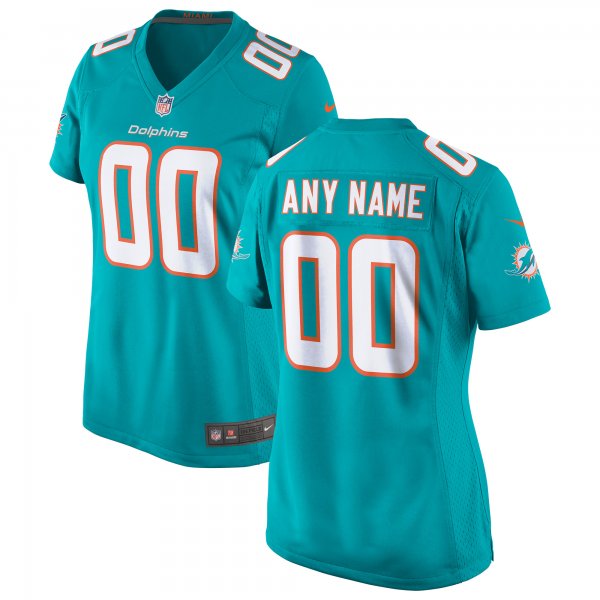 Women's Nike Aqua Miami Dolphins Custom Game Jersey