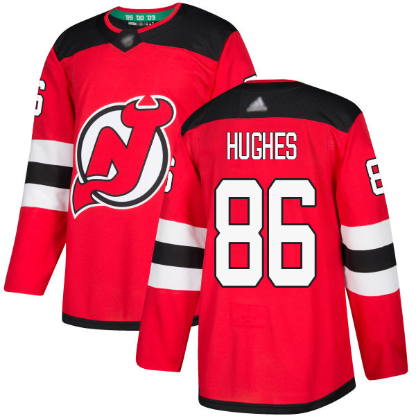 New Jersey Devils #86 Jack Hughes Red Home Stitched Youth NHL Jersey