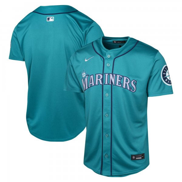 Youth Seattle Mariners Nike Aqua Alternate Limited Jersey