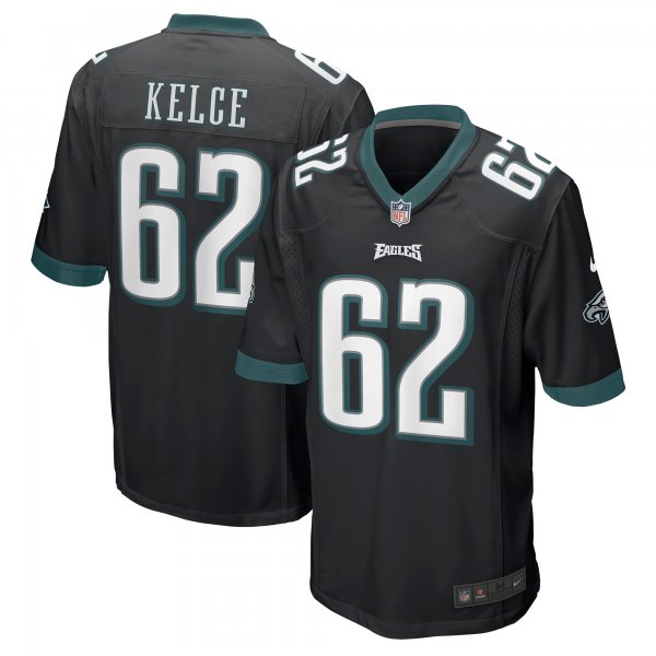 Men's Philadelphia Eagles Jason Kelce Nike Black Game Jersey