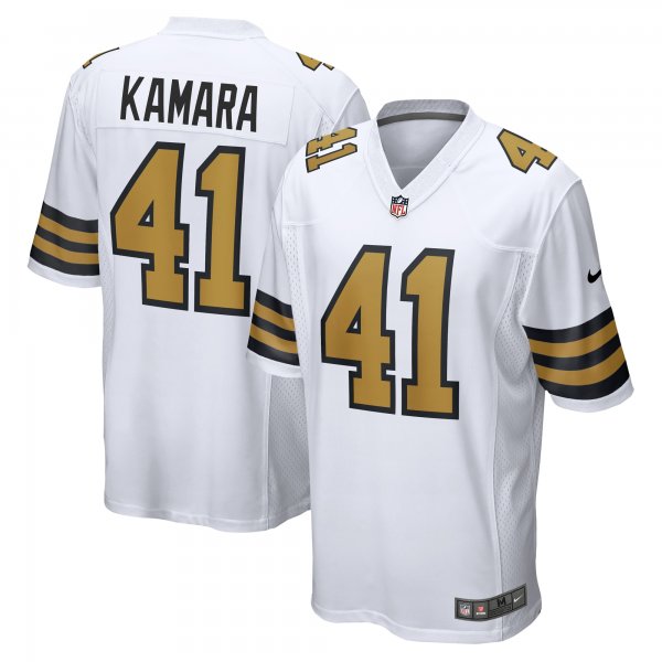 Men's New Orleans Saints Alvin Kamara Nike  White Alternate Game Jersey