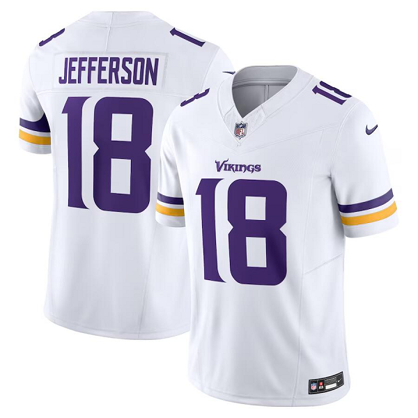 Youth Minnesota Vikings #18 Justin Jefferson Nike White Vapor F.U.S.E. Limited Jersey