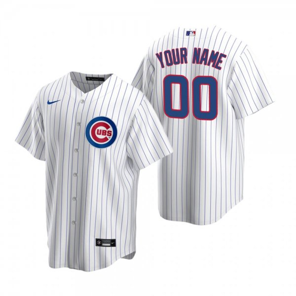 Men's Chicago Cubs Custom Nike White Home Jersey