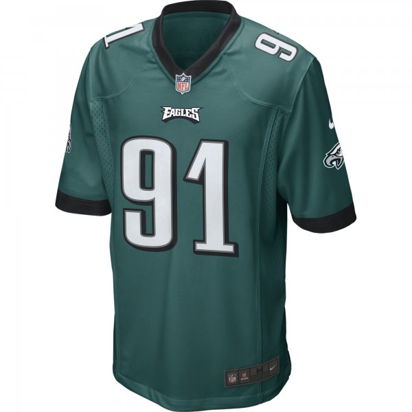 Men's Philadelphia Eagles Fletcher Cox Nike Midnight Green Game Jersey