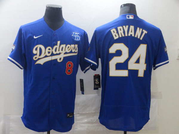 Men Los Angeles Dodgers 24 Bryant Blue Flexbase 2021 Nike MLB Jersey