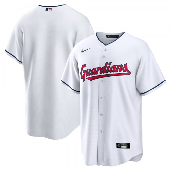 Men's Cleveland Guardians Nike White Home Blank Replica Jersey