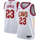 Men's Nike Cleveland Cavaliers #23 LeBron James White The Finals Patch Swingman Association Edition NBA Jersey