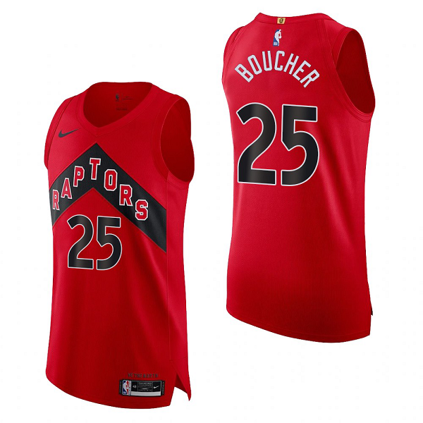 Men's 2020-21 Toronto Raptors #25 Chris Boucher Red Jersey - Icon Edition