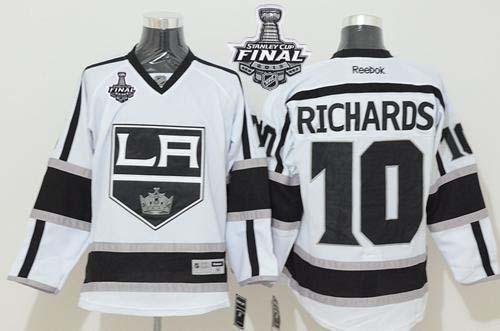 Los Angeles Kings #10 Mike Richards White Road 2014 Stanley Cup Finals Stitched NHL Jersey