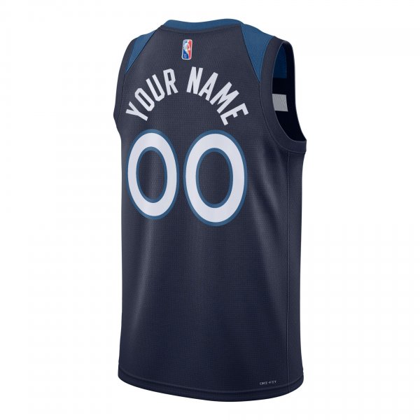 Men's Minnesota Timberwolves Nike Navy 2021/22 Diamond Swingman Custom Jersey - Icon Edition