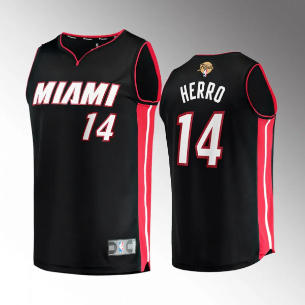 Tyler Herro Men's Miami Heat 2023 NBA Finals Black #14 Fastbreak Player Jersey