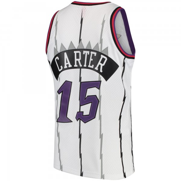 Men's Toronto Raptors Vince Carter Mitchell & Ness White 1998/99 Hardwood Classics Swingman Jersey