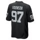 Men's Las Vegas Raiders Janarius Robinson Nike  Black Team Game Jersey