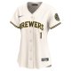 Women's Milwaukee Brewers Nike Cream #1 Mom Home Limited Jersey