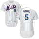 New York Mets #5 David Wright WhiteBlue Strip Flexbase Collection Stitched MLB Jersey