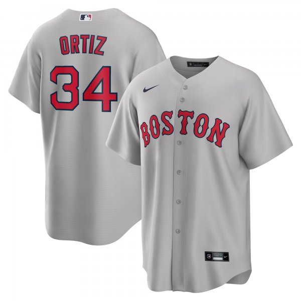 Men's Boston Red Sox David Ortiz Nike Gray Road Replica Player Jersey