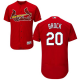 Men's St. Louis Cardinals #20 Lou Brock Red Flexbase Collection Stitched MLB Jersey