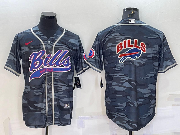 Men's Buffalo Bills Blank White Stitched Baseball Cool Base Jersey