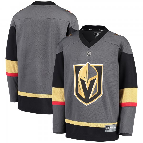 Youth Vegas Golden Knights Fanatics Black Alternate Replica Blank Jersey