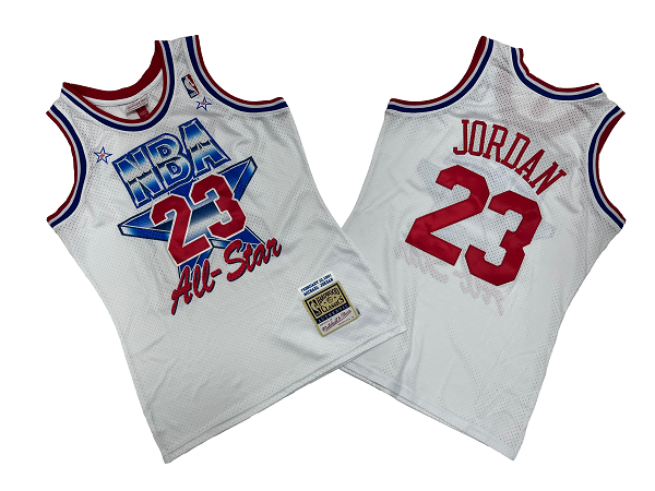 Men's Chicago Bulls #23 Michael Jordan Premium 1991 Mitchell and Ness Finals White NBA Jersey