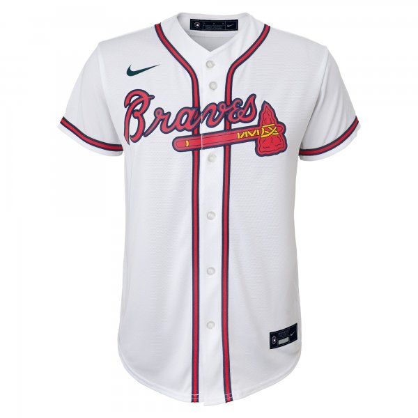 Youth Atlanta Braves Spencer Strider Nike White Home Replica Player Jersey