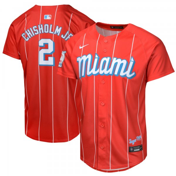 Youth Miami Marlins Jazz Chisholm Jr. Nike Red City Connect Limited Player Jersey