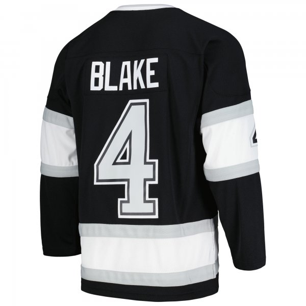 Men's Los Angeles Kings Rob Blake Mitchell & Ness Black  1992/93 Blue Line Player Jersey