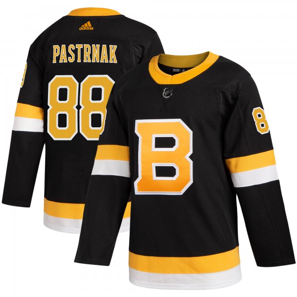 Men's Boston Bruins David Pastrnak adidas Black Alternate Player Jersey