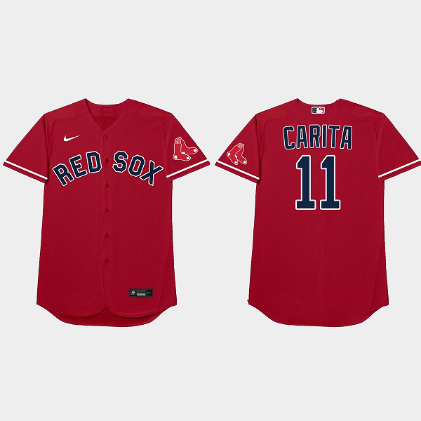 Rafael Devers Nickname Red Sox 2021 Players Weekend Carita Red Men's Jersey