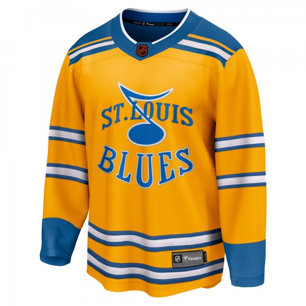 Men's St. Louis Blues Fanatics Yellow Special Edition 2.0 Breakaway Blank Jersey