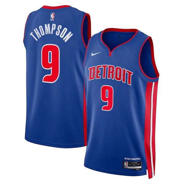 Men's Detroit Pistons #9 Ausar Thompson Nike Icon Edition Swingman 2023 NBA Draft Blue Jersey