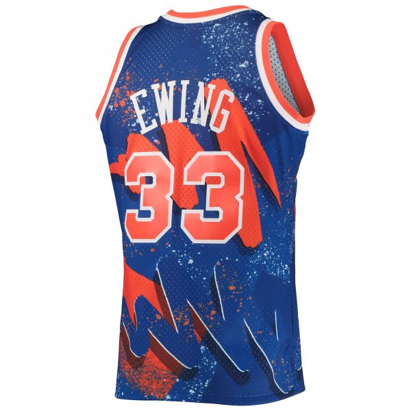 Men's New York Knicks Patrick Ewing Mitchell & Ness Blue Hardwood Classics 1991/92 Hyper Hoops Swingman Jersey