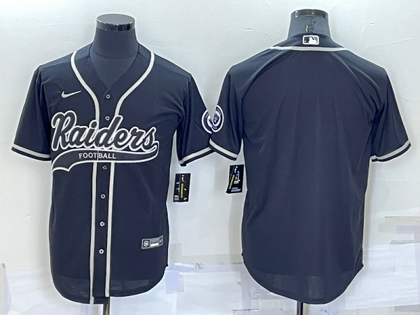 Men's Las Vegas Raiders Blank Black Stitched Baseball Cool Base Jersey