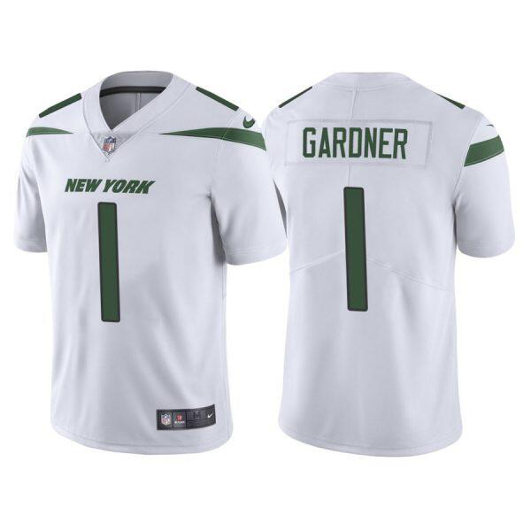 Men's New York Jets #1 Ahmad Gardner 2022 White Vapor Untouchable Limited Stitched NFL Jersey