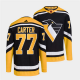 Men's Pittsburgh Penguins #77 Jeff Carter Black 2022 Reverse Retro NHL Jersey