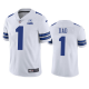 Men's Dallas Cowboys #1 Dad White 60th Anniversary Vapor Limited Nike NFL Jersey