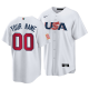 Men's USA Custom 2023 World Baseball Classic White Jersey