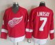 Detroit Red Wings #7 Ted Lindsay Red CCM Throwback Stitched NHL Jersey