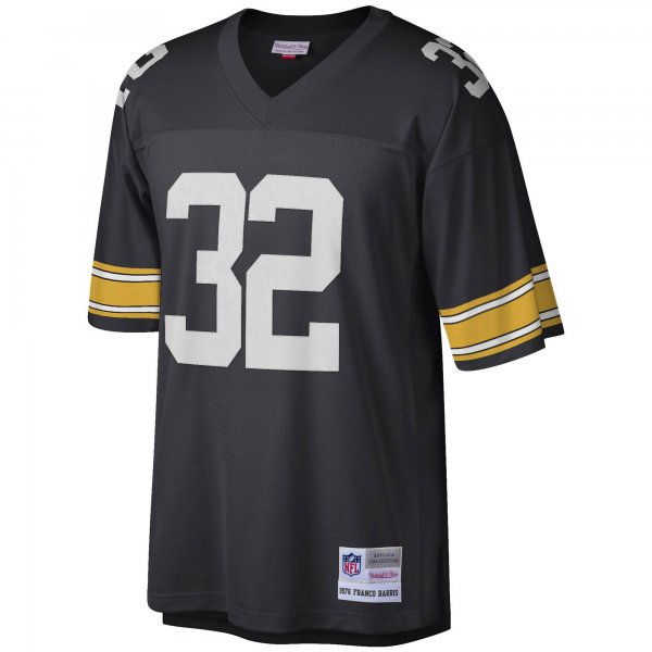 Men's Pittsburgh Steelers Franco Harris Mitchell & Ness Black Legacy Replica Jersey