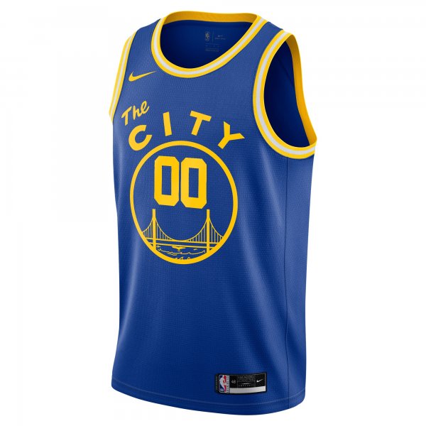 Men's Golden State Warriors Nike Blue 2020/21 Hardwood Classics Swingman Custom Jersey