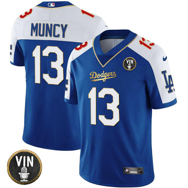 Men's Los Angeles Dodgers #13 Max Muncy 2023 Vapor Royal Gold Jersey