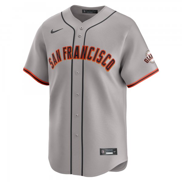 Men's San Francisco Giants  Nike Gray Away Limited Custom Jersey