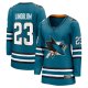 Women's San Jose Sharks Oskar Lindblom Fanatics Teal Home Breakaway Player Jersey