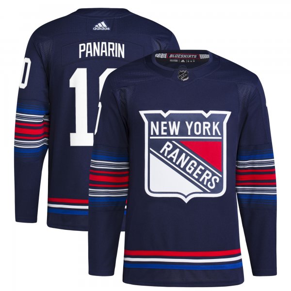 Men's New York Rangers #10 Artemi Panarin adidas Navy Alternate Primegreen Player Jersey